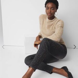 WHBM High-Rise Embellished Slim Ankle Jeans